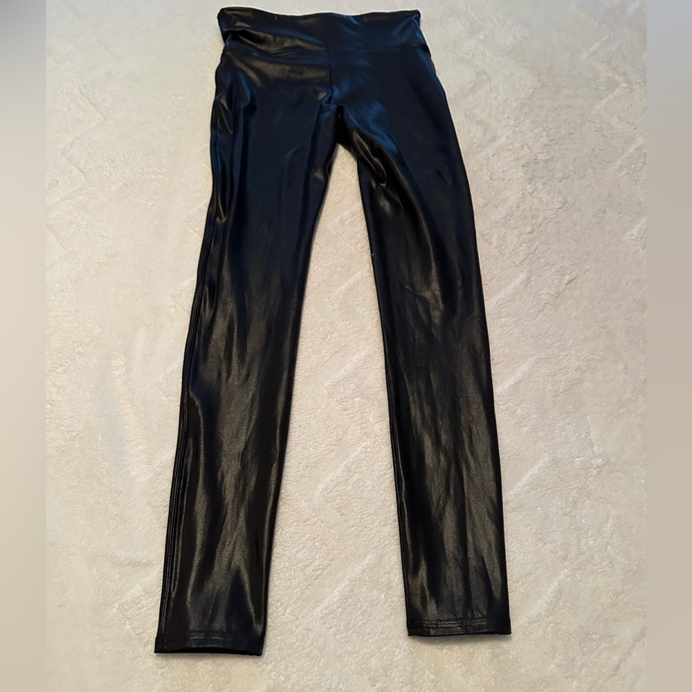 SPANX Black Faux Leather Leggings
